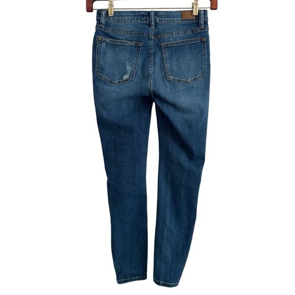 Judy Blue Jeans Buffalo Plaid Mid Rise Skinny Fit Distressed Women’s Size 5 / 27 - Picture 2 of 8